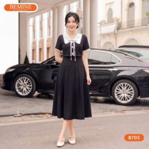 Phong cách thời trang thanh lịch với đầm phối ren B705.