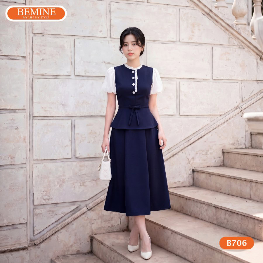 Đầm suông cho người mập BEMINE che khuyết điểm hiệu quả.