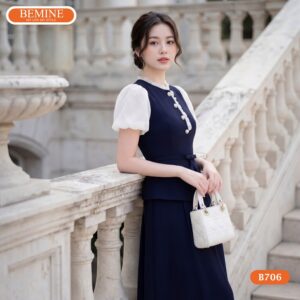 Đầm thiết kế BEMINE B706 mang lại diện mạo đài các cho phái đẹp.