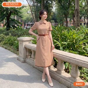 Mẫu đầm chữ A BEMINE B802 giúp tôn dáng và che khuyết điểm.