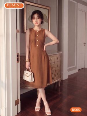 Đầm thiết kế BEMINE B565 sử dụng chất liệu vải cao cấp.