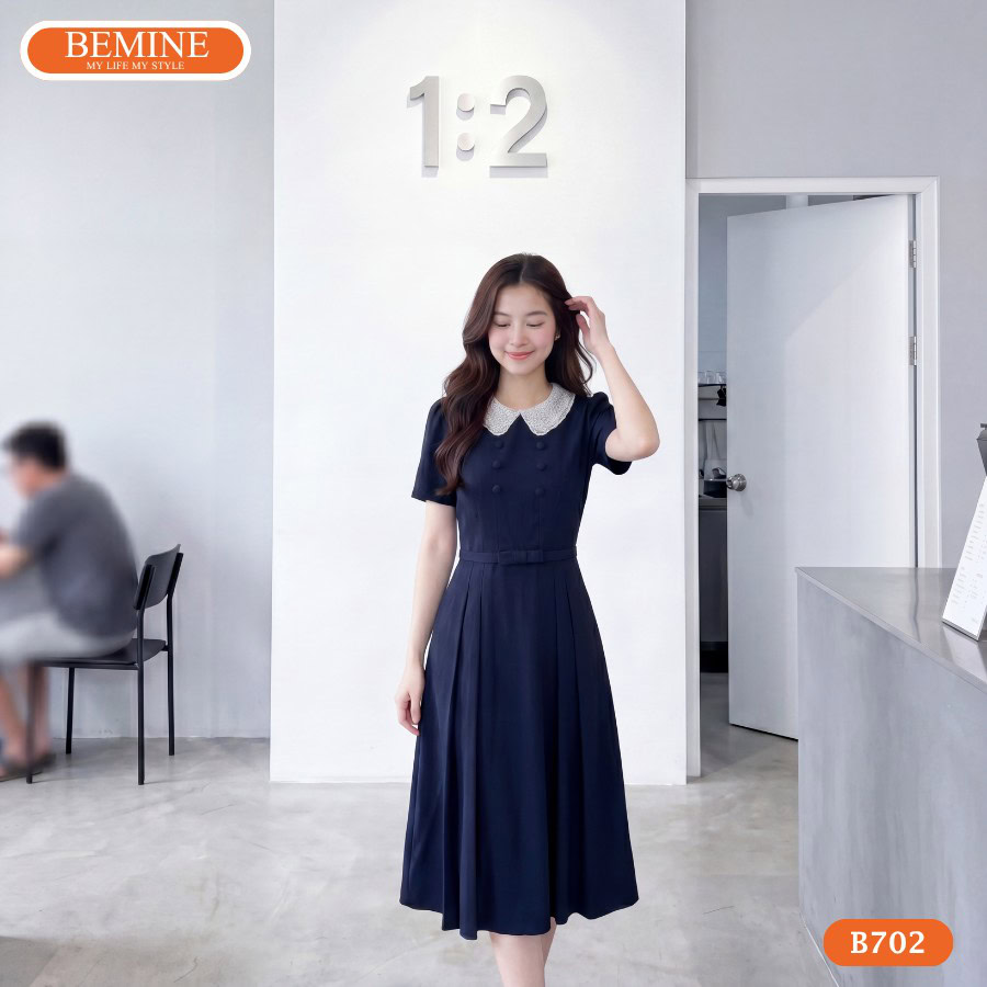 Set Áo Blazer Phối Chân Váy Xếp Ly Dài Thanh Thoát