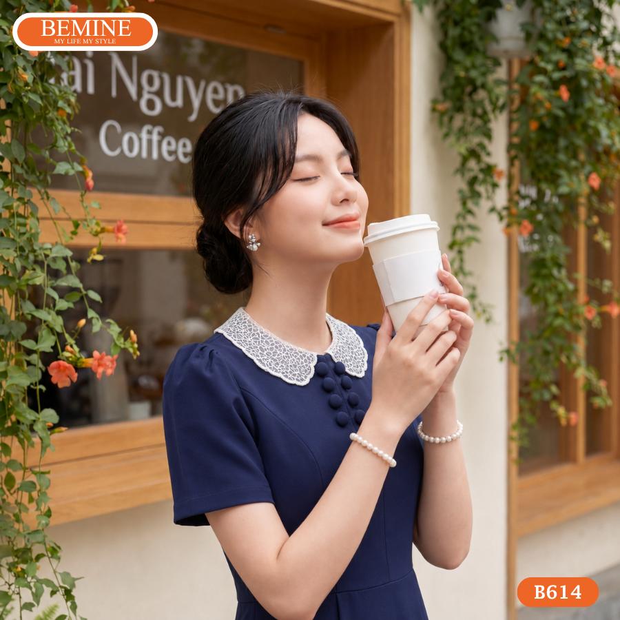 Thiết kế dáng chữ a thông minh giúp nàng che bụng hiệu quả tốt.