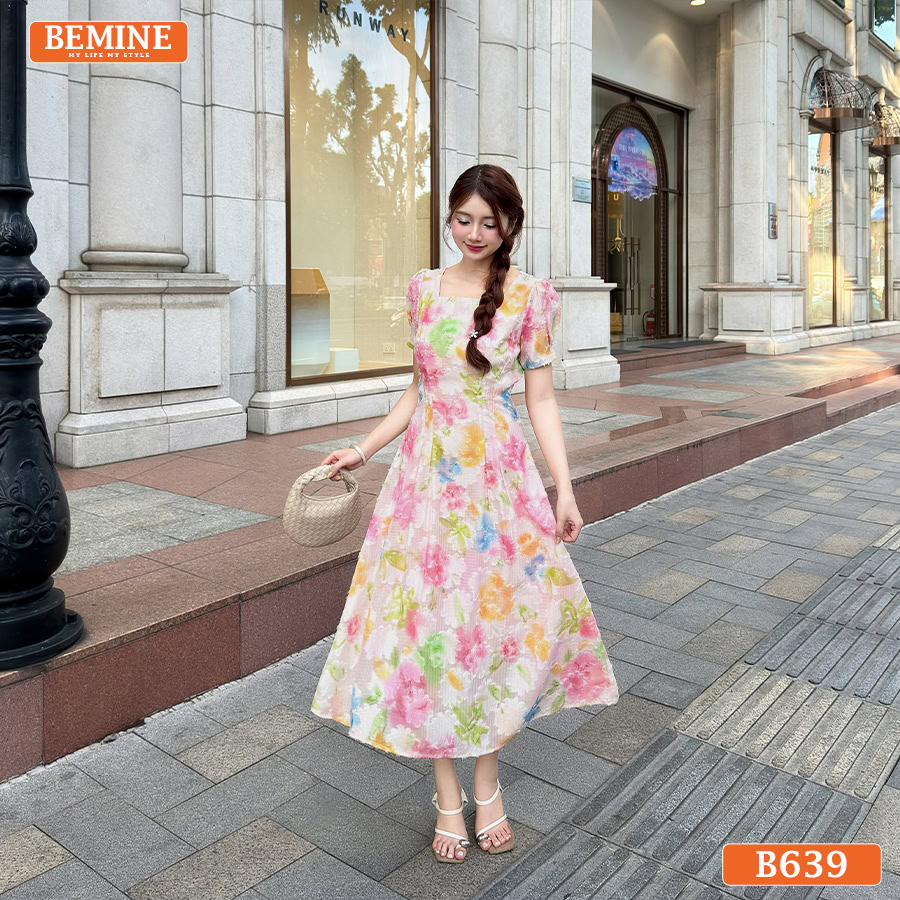 Đầm hoa nhí B639 mang lại vẻ đẹp trẻ trung