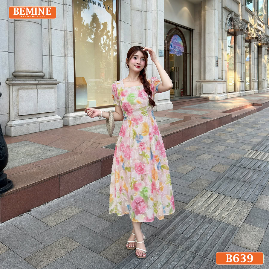 Đầm nữ thanh lịch B639 giúp tổng thể hài hòa