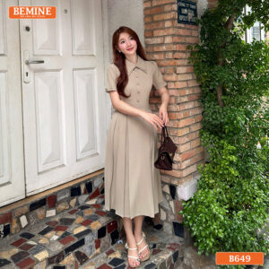 Đầm thiết kế BEMINE Cổ Đức Dáng Chữ A B649