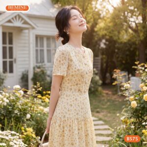 Đầm thiết kế BEMINE B575 mang lại diện mạo nữ tính dịu dàng.