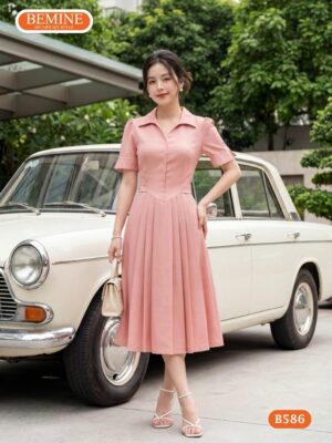 Đầm hoa nhí B586 phong cách nhẹ nhàng