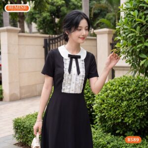Hình ảnh thực tế đầm công sở BEMINE B589 phom dáng chuẩn.