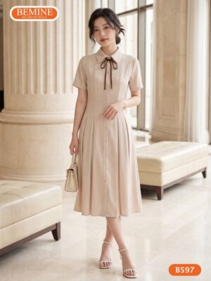 Váy đầm dạo phố B597 tinh tế từng đường kim mũi chỉ