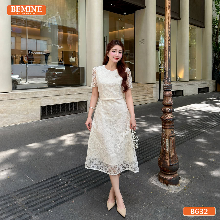 Aesthetic là gì? 6 style aesthetic hot nàng công sở 2026 18 6. Đầm thiết kế BEMINE Dáng Suông Công Sở Cổ Đức B112