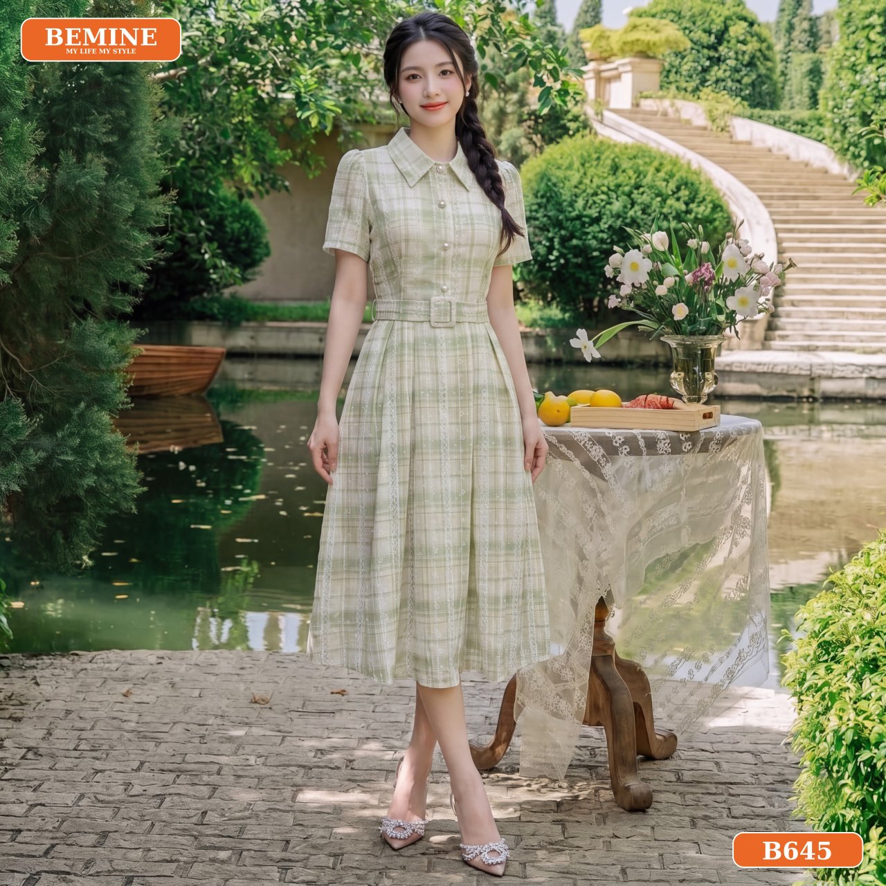 Đầm thiết kế BEMINE B645 mang lại diện mạo công sở chuyên nghiệp.