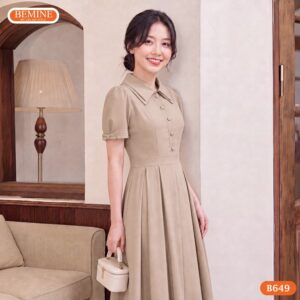 Đầm hoa nhí B649 che khuyết điểm cực tốt