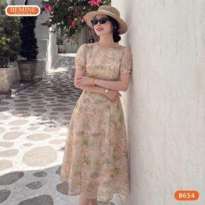 Đầm dáng A B654 chất liệu cao cấp thoáng mát