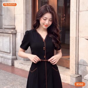 Đầm dáng A B592 thiết kế độc quyền
