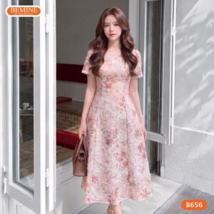 Đầm hoa nhí B656 thoải mái dạo phố