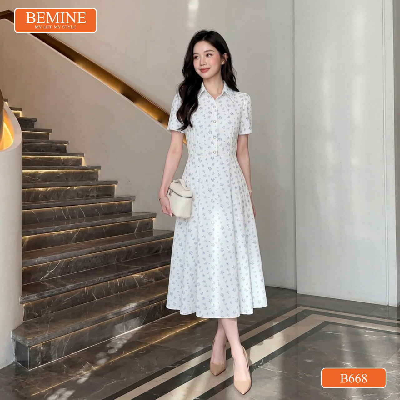 Đầm BEMINE B668 với các chi tiết tinh tế
