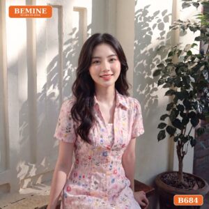 Đầm hoa nhí B684 phù hợp nhiều dáng người