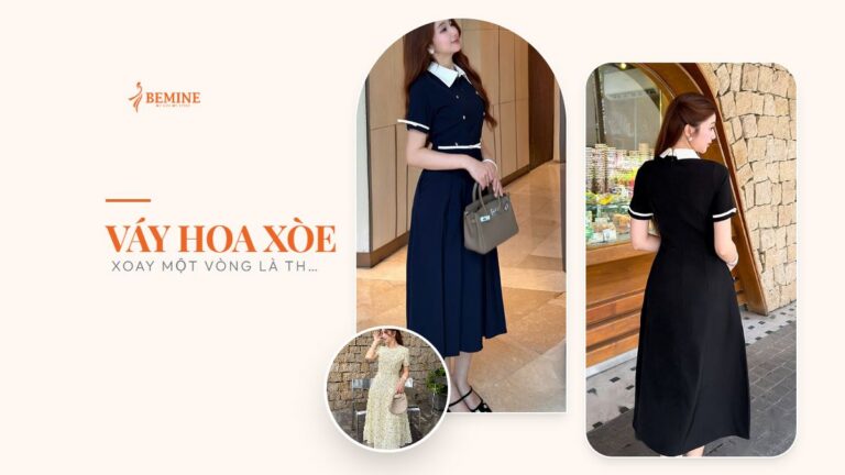 Váy hoa xòe: xoay một vòng là thấy mùa xuân hình ảnh