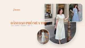 Đầm dạo phố mùa thu: dịu dàng trong tiết trời đẹp hình ảnh