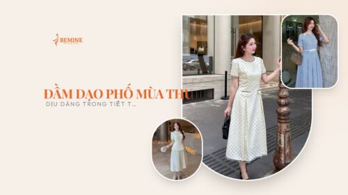 Đầm dạo phố mùa thu: dịu dàng trong tiết trời đẹp hình ảnh