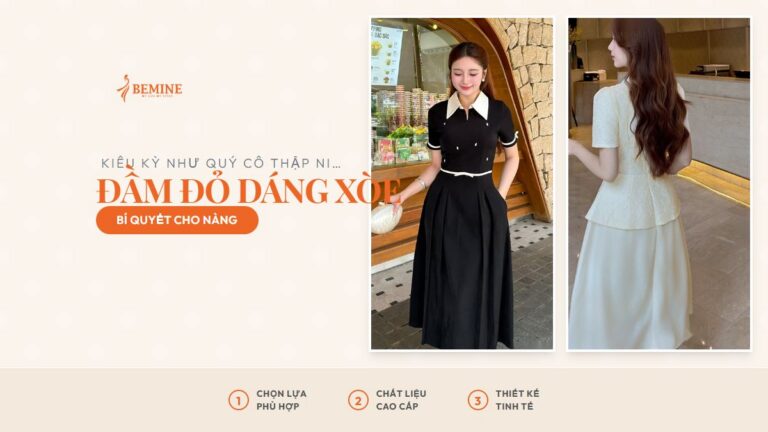 Đầm đỏ dáng xòe: kiêu kỳ như quý cô thập niên 50 hình ảnh