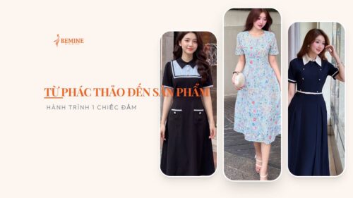 Từ phác thảo đến sản phẩm: hành trình 1 chiếc đầm hình ảnh