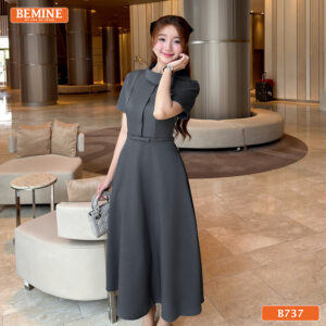 Đầm thiết kế BEMINE cổ lệch dáng dài B737 - những mẫu áo nữ hot nhất hiện nay