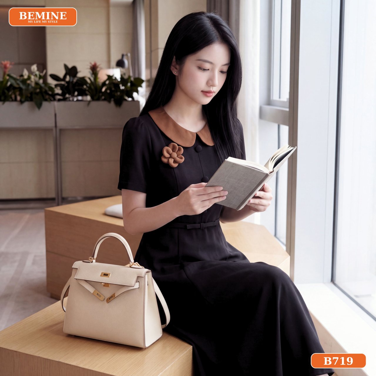Chất liệu Cotton Thái cao cấp và tiện ích đầm BEMINE B719