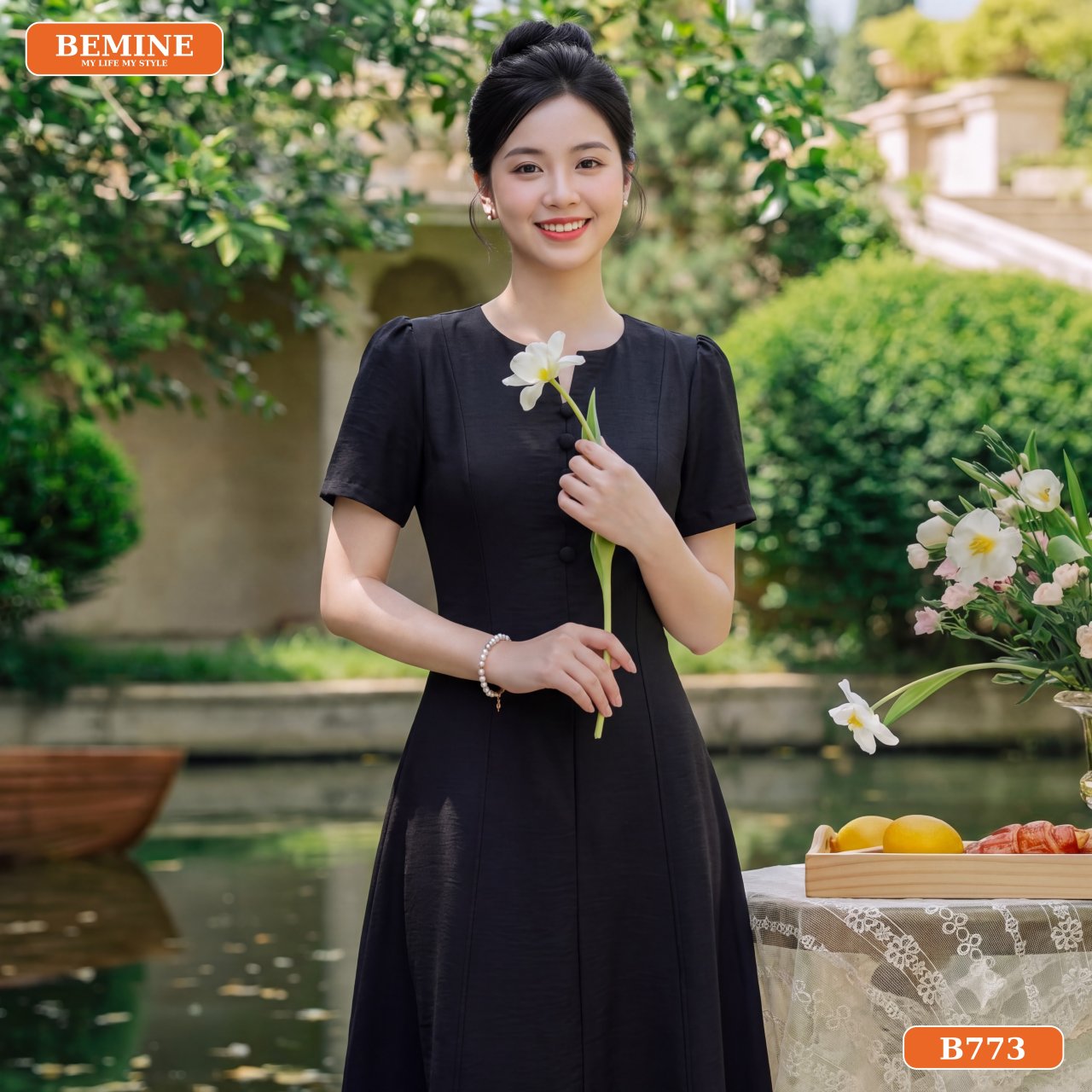 Thiết kế đầm B773 nhẹ nhàng thích hợp đi làm và đi dạo phố