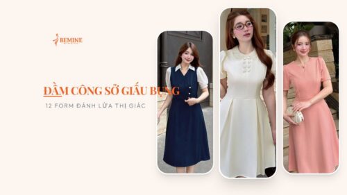 Đầm công sở giấu bụng: 12 form đánh lừa thị giác hình ảnh