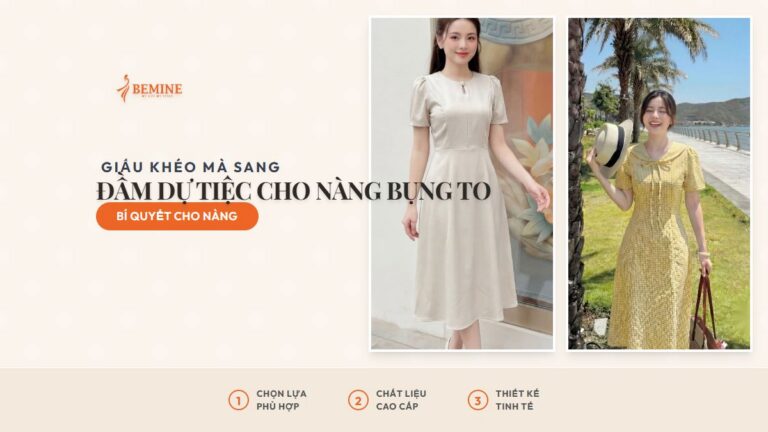 Đầm dự tiệc cho nàng bụng to: giấu khéo mà sang hình ảnh