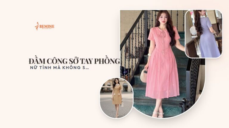 Đầm công sở tay phồng: nữ tính mà không sến hình ảnh
