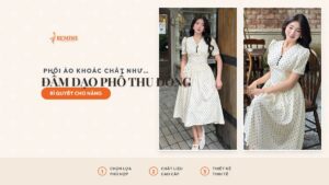 Đầm dạo phố thu đông: phối áo khoác chất như tạp chí hình ảnh