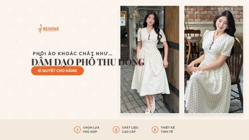 Đầm dạo phố thu đông: phối áo khoác chất như tạp chí hình ảnh
