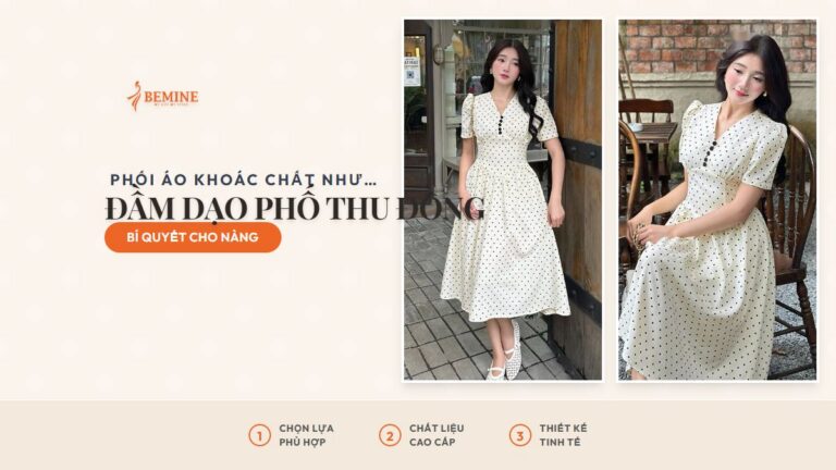 Đầm dạo phố thu đông: phối áo khoác chất như tạp chí hình ảnh