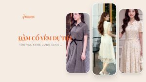 Đầm cổ yếm dự tiệc: tôn vai, khoe lưng sang tinh tế hình ảnh
