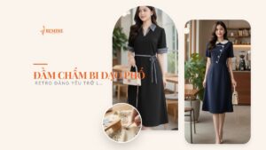 Đầm chấm bi dạo phố: retro đáng yêu trở lại hình ảnh