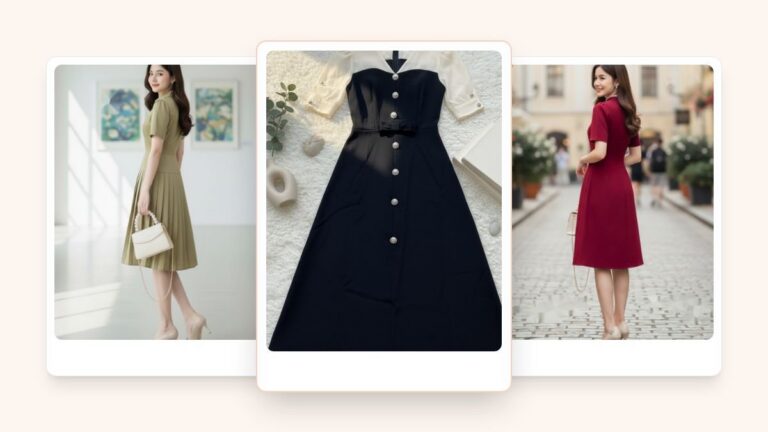 Đầm phối blazer: công thức quyền lực mùa họp hành hình ảnh