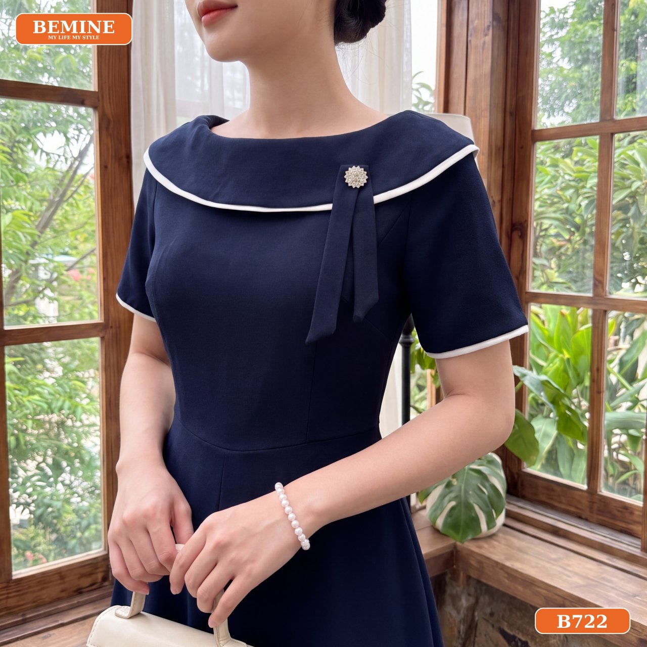 Dáng đầm BEMINE B722 nữ tính đi chơi dạo phố