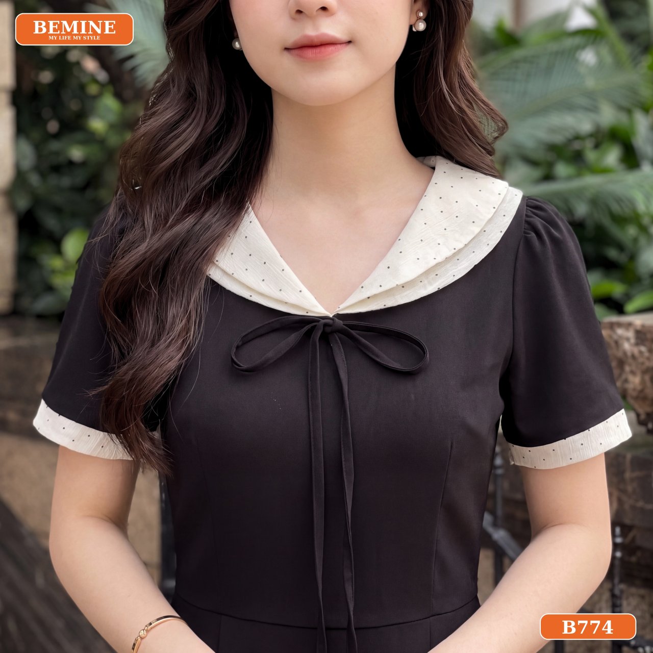 Chất liệu cotton Thái mềm mát Chất liệu vải đầm chữ A họa tiết bi B774