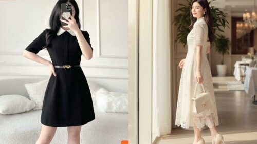 15 Mẫu Đầm Dự Tiệc Cao Cấp Hàn Quốc Thanh Lịch Trẻ Trung Cho Quý Cô hình ảnh