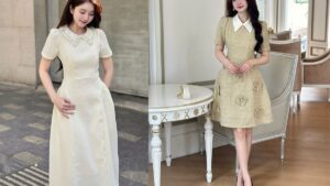 15 Mẫu đầm ren đi tiệc cưới sang trọng không bị giừ tôn dáng hình ảnh
