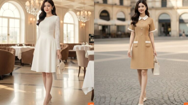 Phụ nữ U35 mặc đầm cúp ngực đi tiệc cưới sao cho lịch sự sang trọng? hình ảnh
