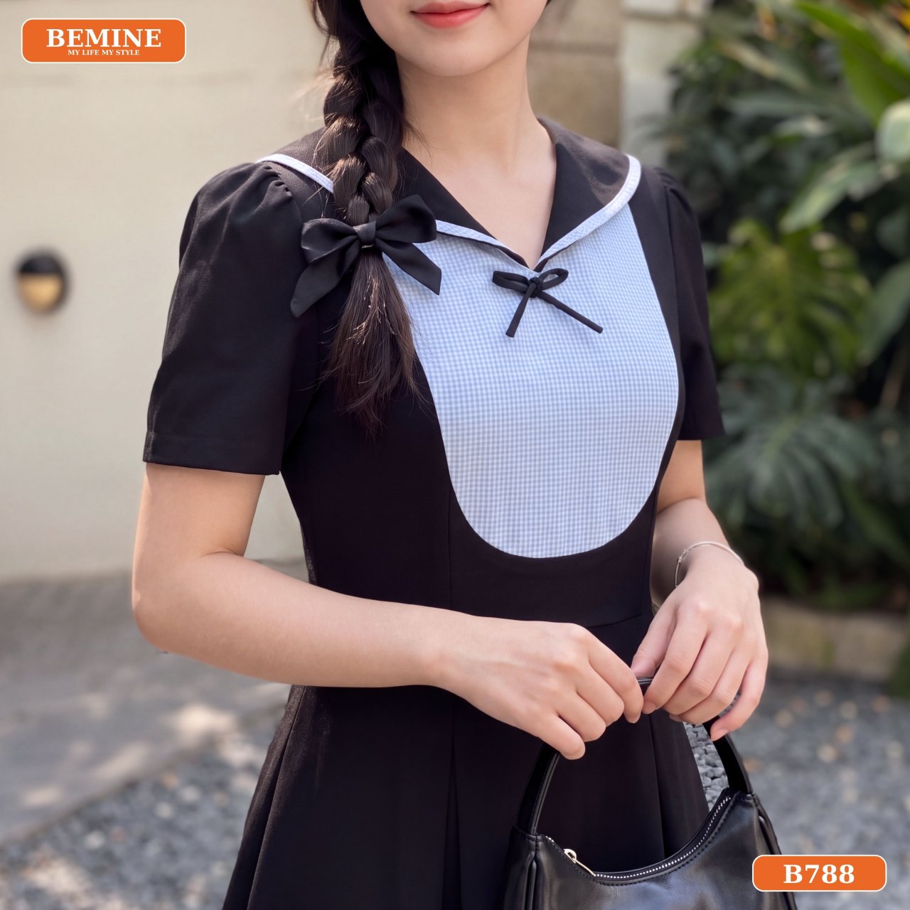 Phong cách công sở dịu dàng cùng đầm B788 BEMINE