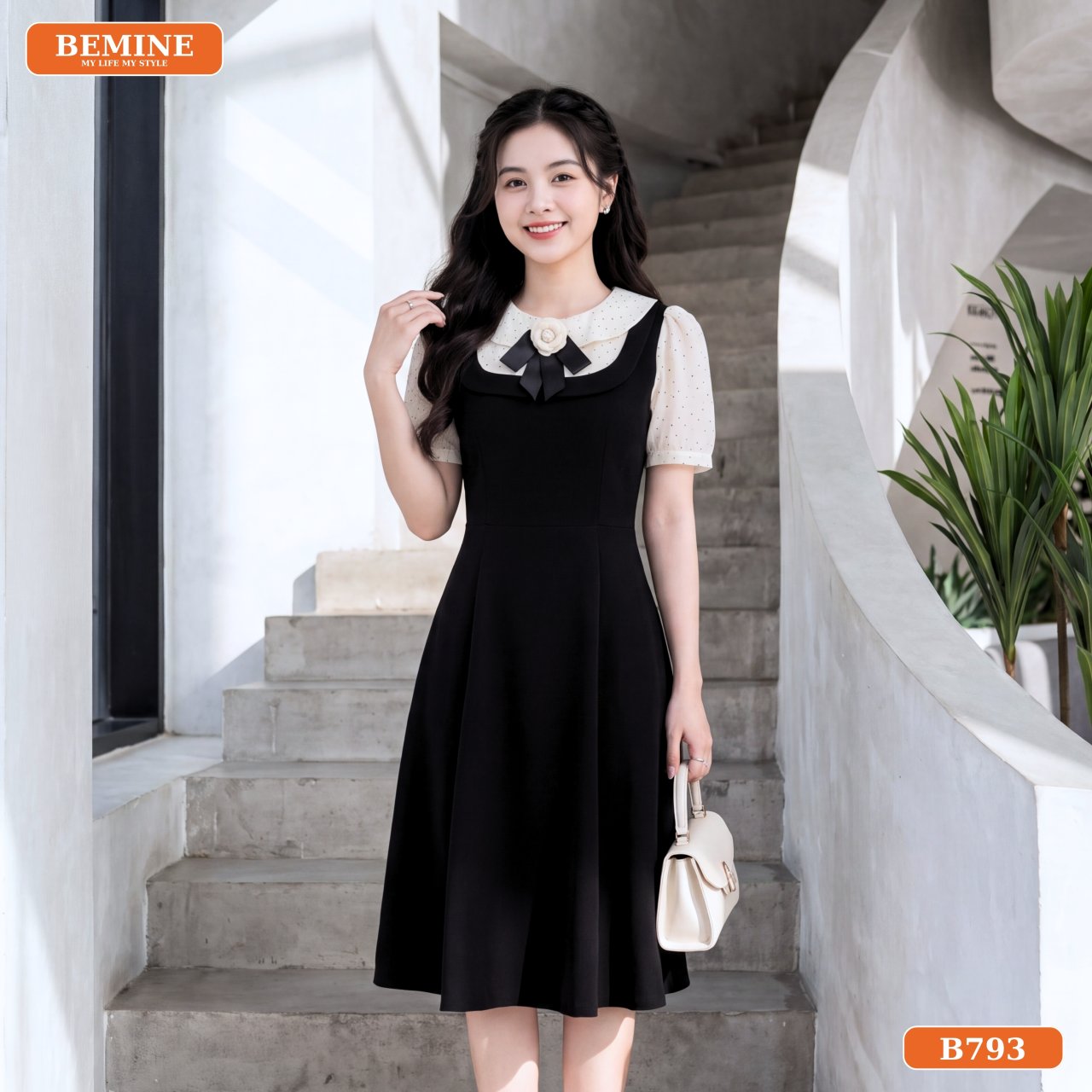 Chất liệu cotton Thái của đầm B793