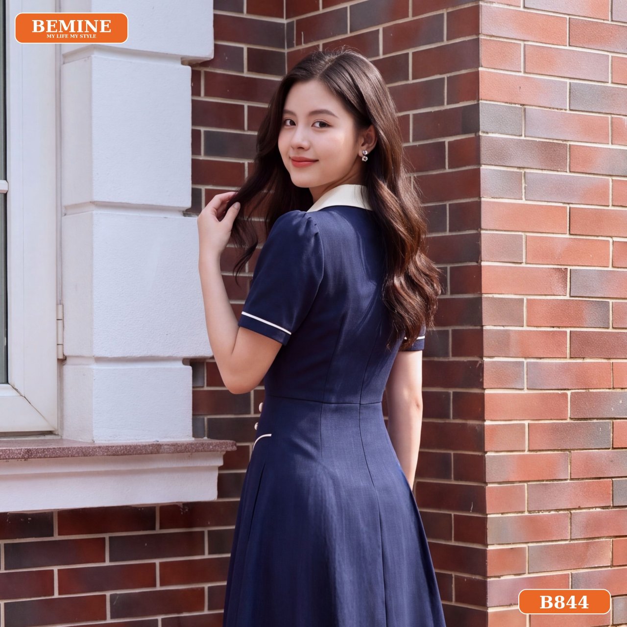 Mặt sau đầm thiết kế B844 BEMINE