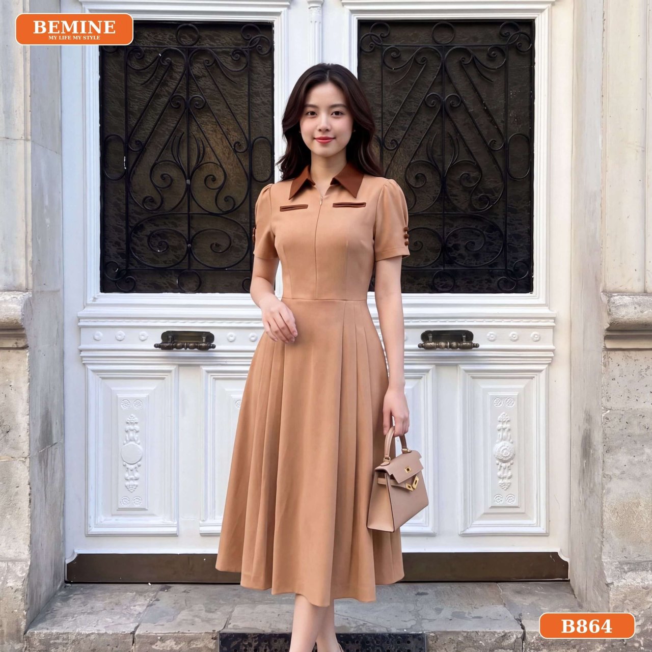Đầm chữ A dáng dài đi làm B864 nhẹ nhàng