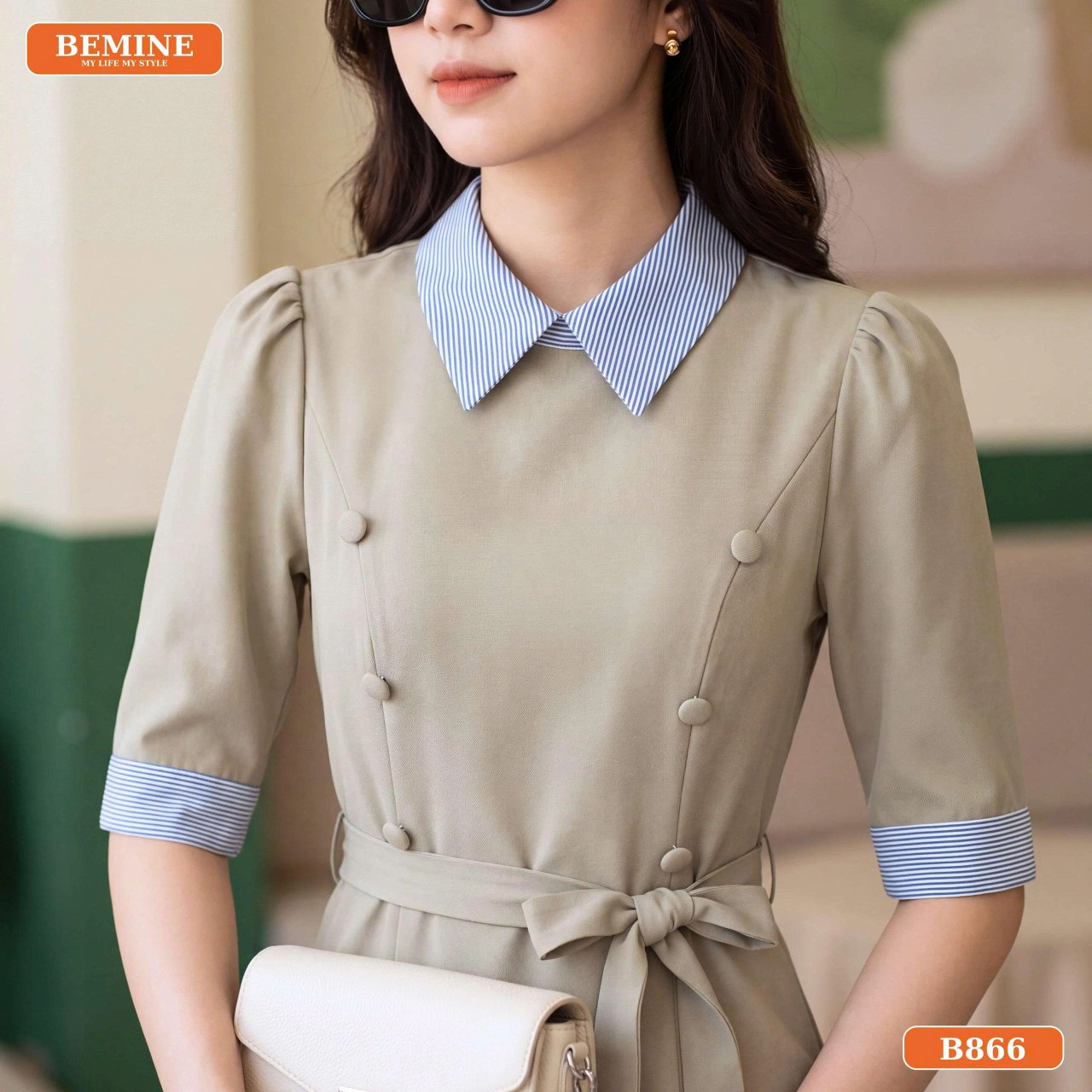 Thiết kế đầm thiết kế BEMINE cổ đức B866 phù hợp nhiều hoàn cảnh