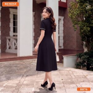 Chi tiết túi đầm tiện lợi trên đầm chữ A B876